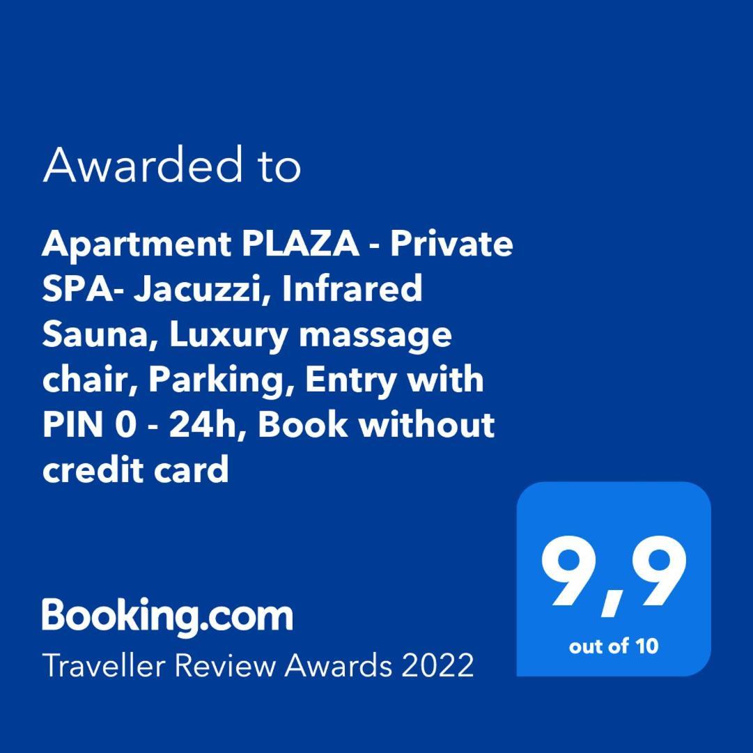 Apartment Plaza ----Wallbox 11Kw 16A ----- Private Spa- Jacuzzi, Infrared Sauna, Luxury Massage Chair, Parking, Entry With Pin 0 - 24H, Free Cancellation 24 Hours Before Check In Slavonski Brod Quarto foto